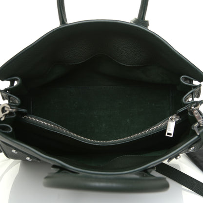 Saint Laurent Grained Calfskin Small Supple Sac De Jour Dark Vert 5 of 16