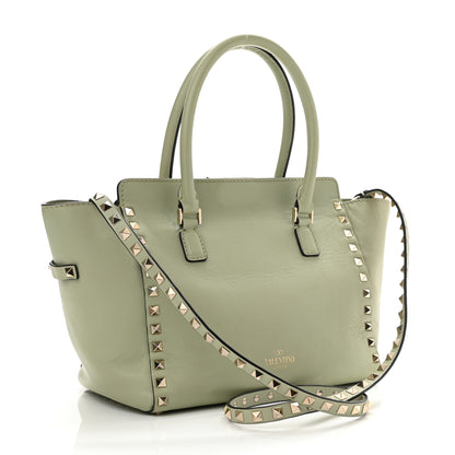 Valentino Garavani Vitello Small Rockstud Double Handle Tote Green Tea Sorbet 3 of 13