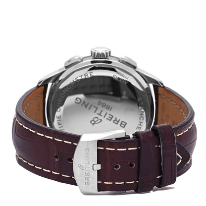 Breitling Stainless Steel Alligator 42mm Premier Chronograph Automatic Watch Blue A13315 4 of 5