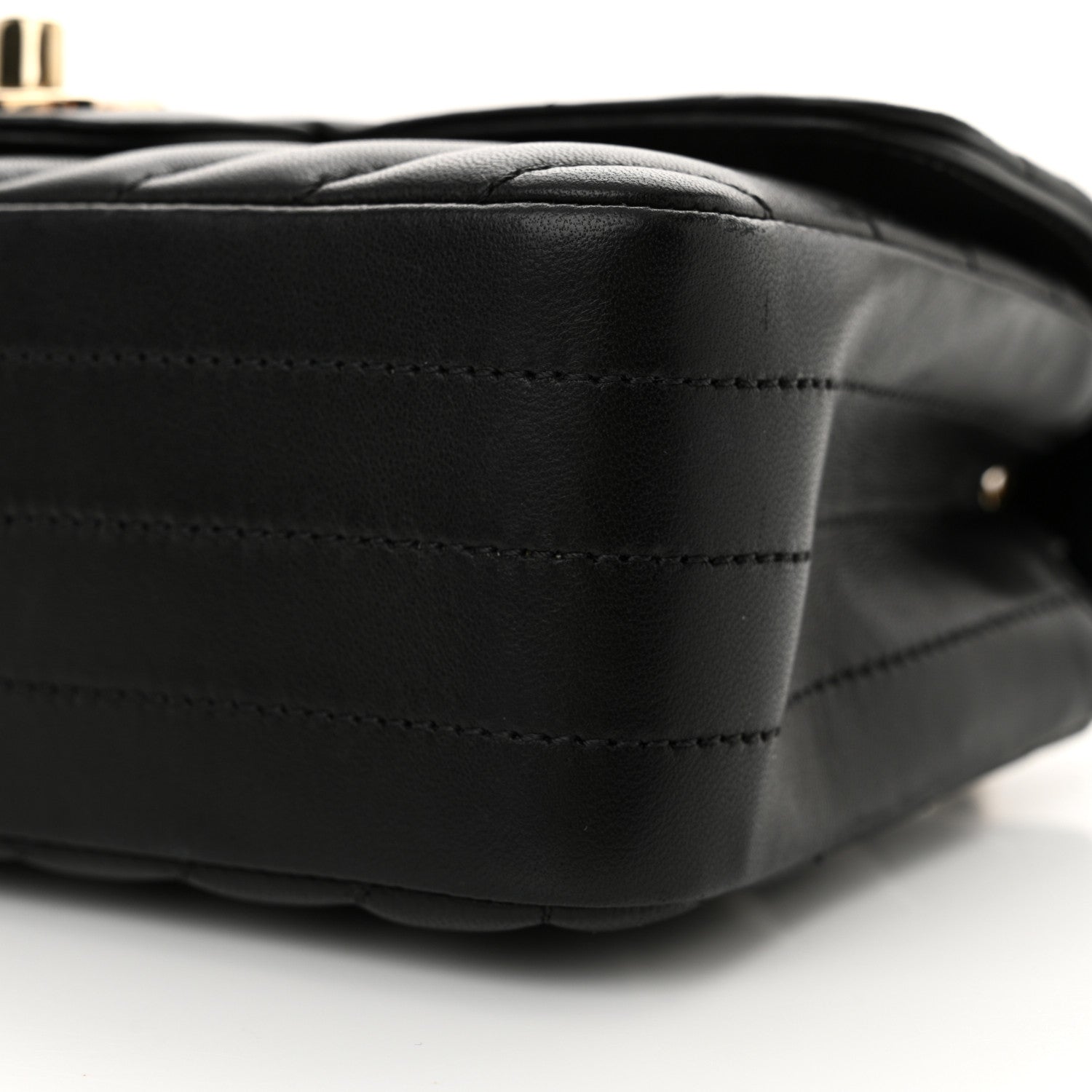 Chanel Lambskin Chevron Quilted Mini Rectangular Flap Black 10 of 11