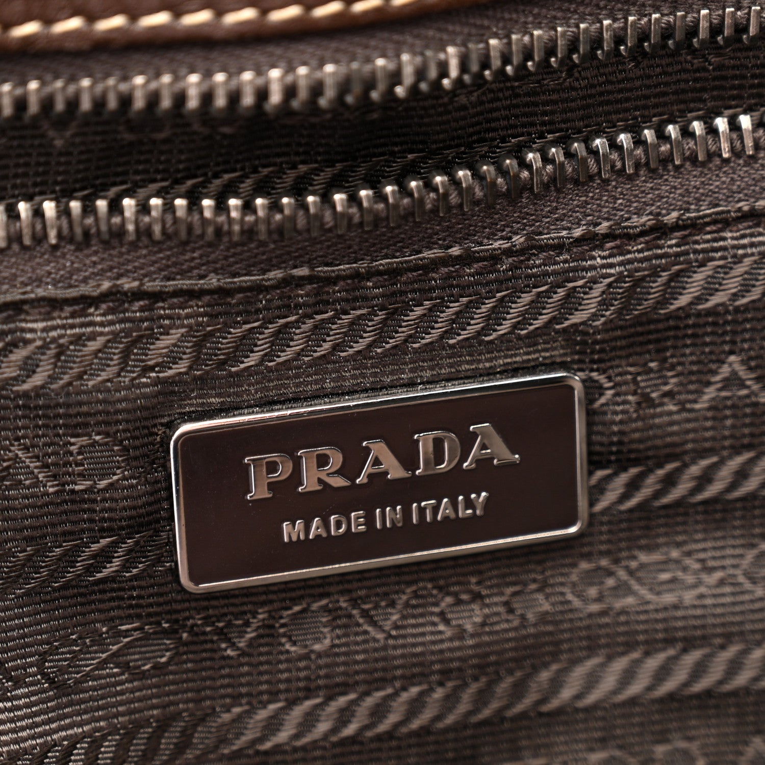 Prada Vitello Daino Frame Shoulder Bag Brown 6 of 15