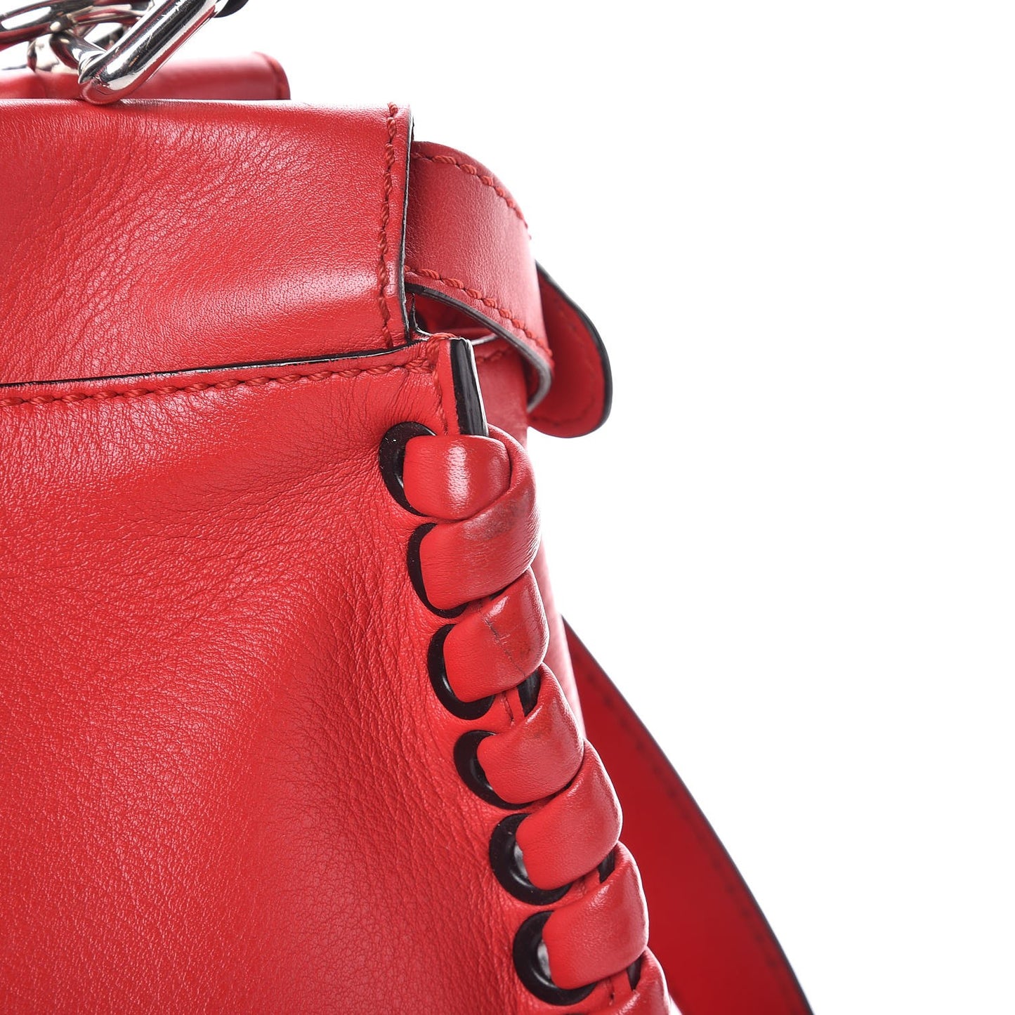 Calfskin Lace Up Medium Peekaboo Iconic Satchel Caipiroska