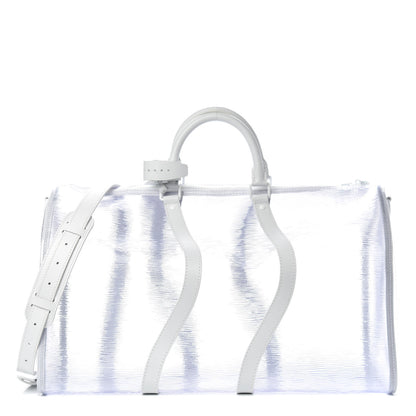 Louis Vuitton PVC Epi Embossed Wavy Keepall Bandouliere 50 White 1 of 10