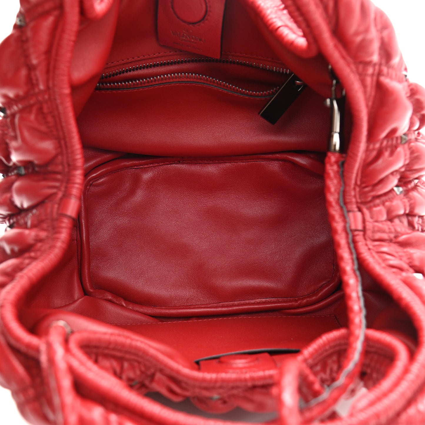 Nappa Small Spikeme Hobo Bag Rosso Valentino