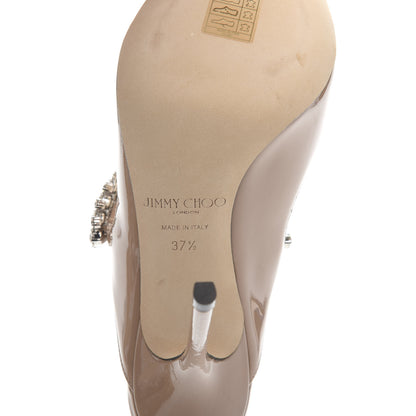 Jimmy Choo Patent Crystal Bing Pumps 37.5 Ballet Pink 7 of 7