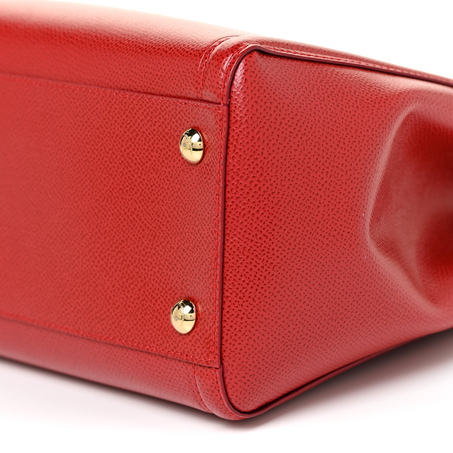 Salvatore Ferragamo Hammered Calfskin Vara Bow Chain Tote Red 10 of 10