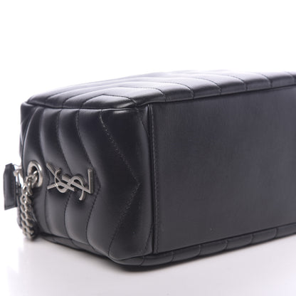 Saint Laurent Calfskin Y Quilted Monogram Small Loulou Bowling Bag Black 8 of 9
