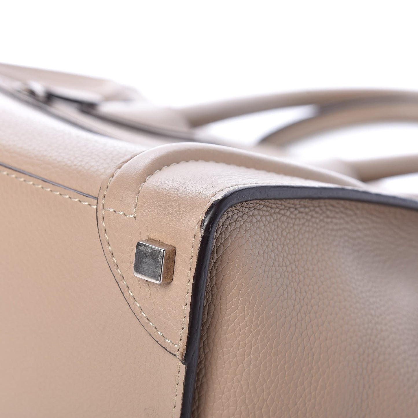 Drummed Calfskin Micro Luggage Dune