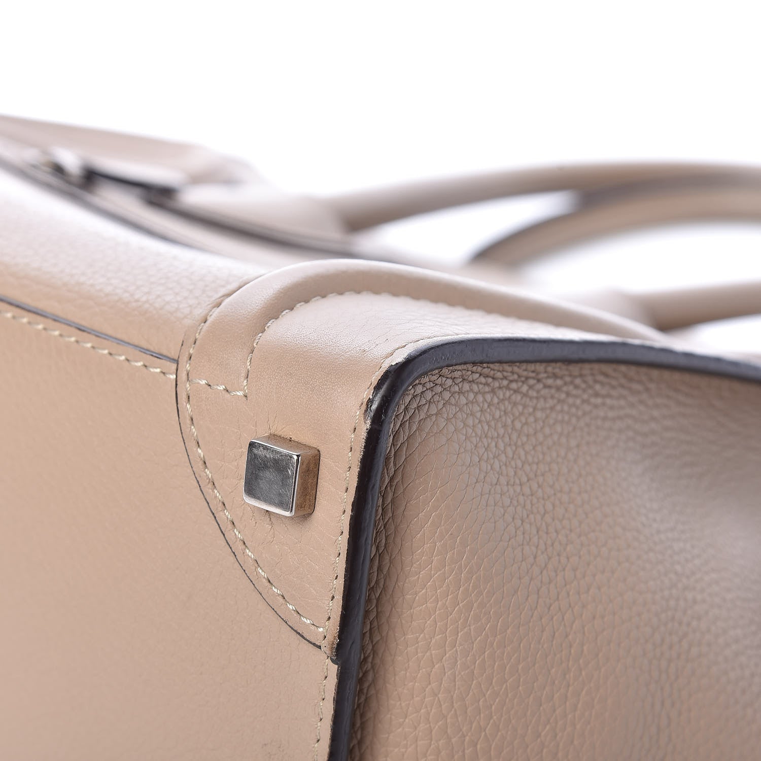 Celine Drummed Calfskin Micro Luggage Dune 11 of 17