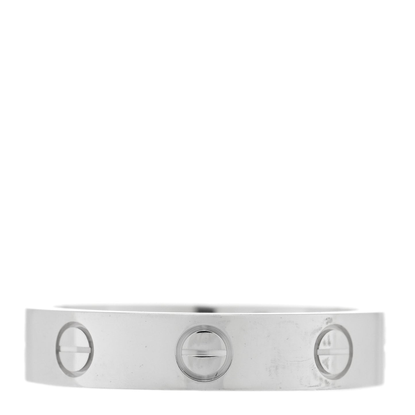 18K White Gold Diamond 4mm LOVE Wedding Band Ring 51 5.75