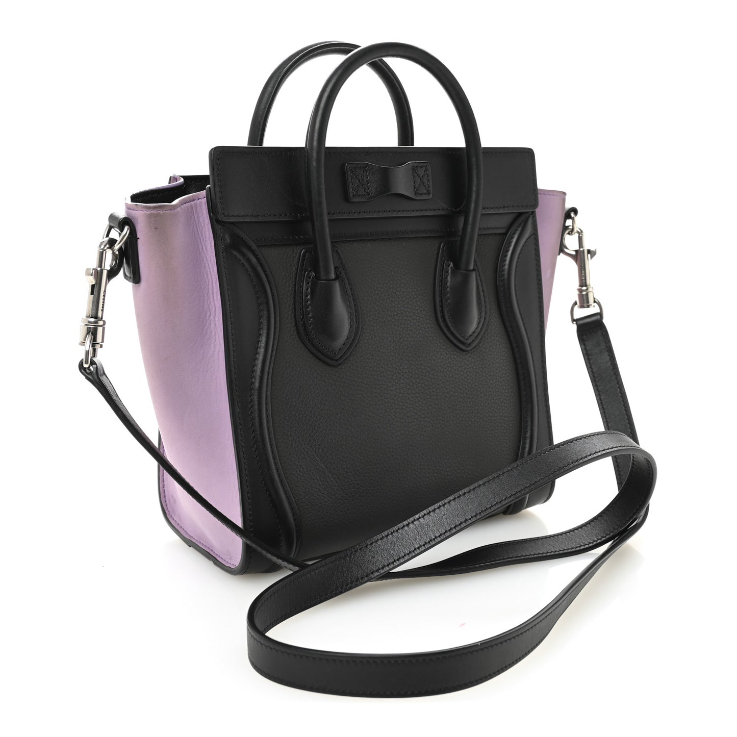Baby Grained Calfskin Nubuck Tri-color Nano Luggage Anthracite