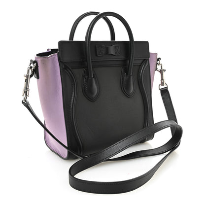 Celine Baby Grained Calfskin Nubuck Tri-color Nano Luggage Anthracite 3 of 12