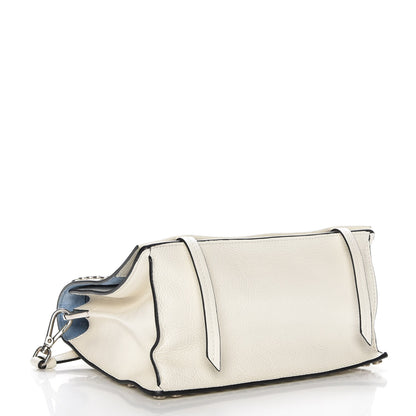 Prada Glace Calf Studded Etiquette Flap Bianco Astra 4 of 10