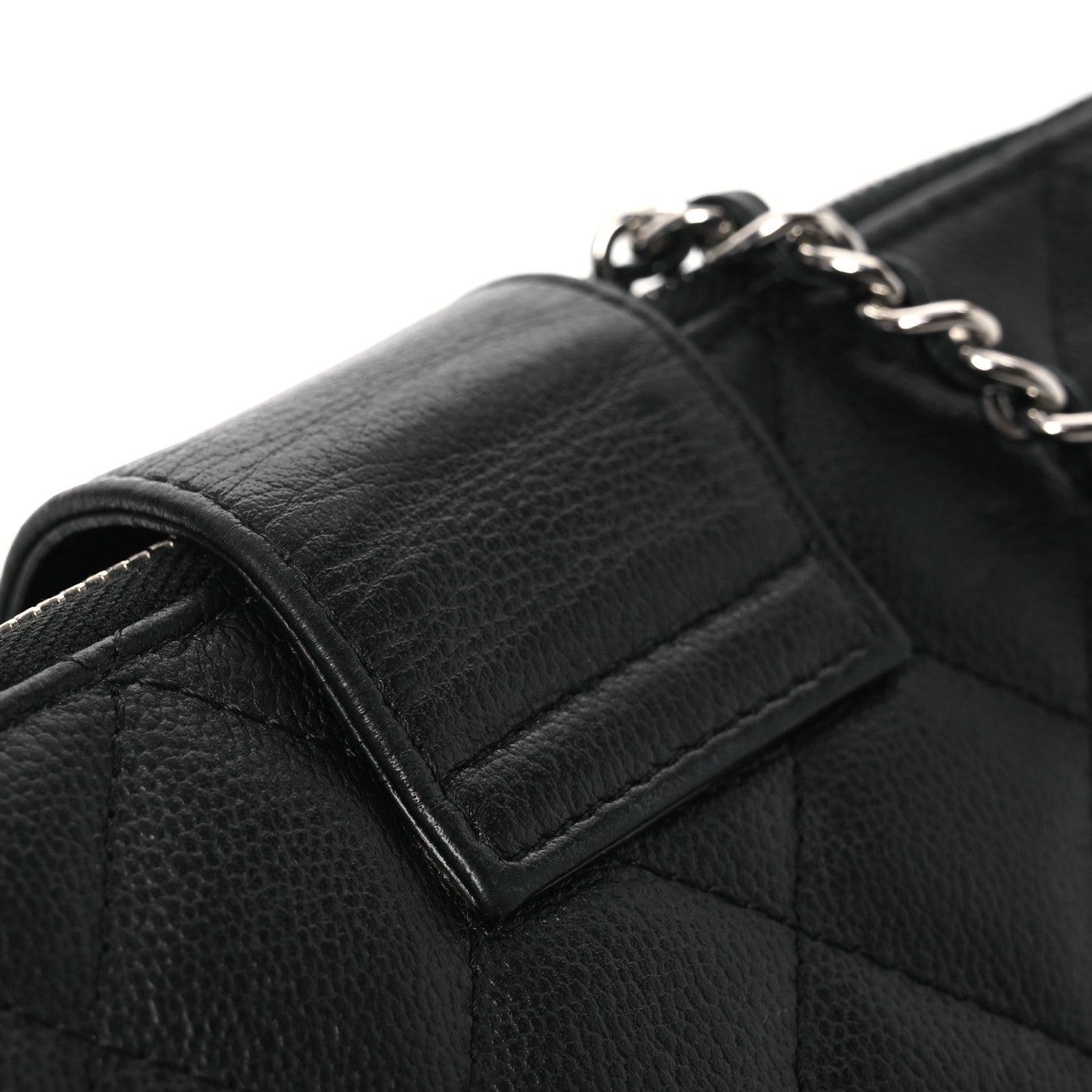 Chanel Goatskin Quilted CC Box Clutch With Chain Black 16 of 16