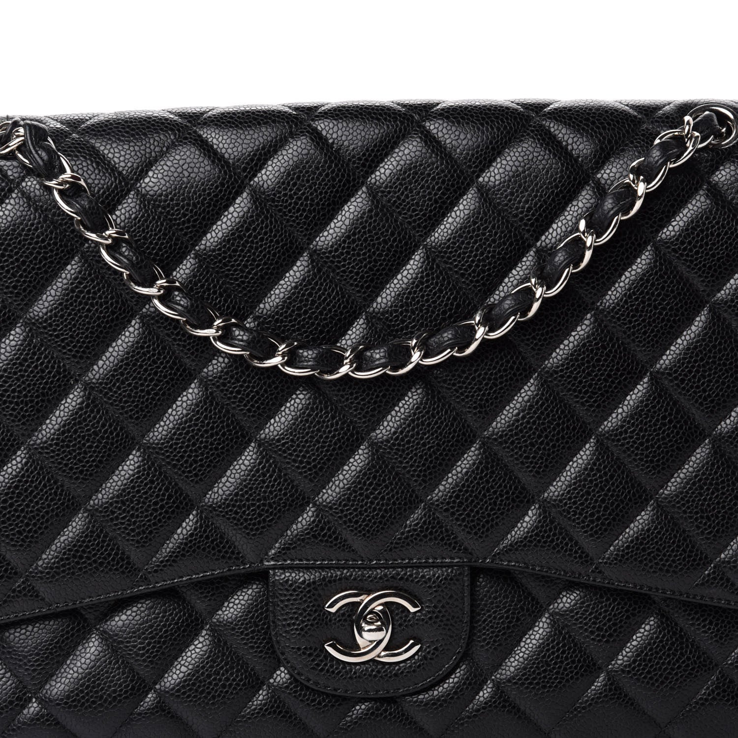Chanel Caviar Quilted Maxi Single Flap Black 12 of 12