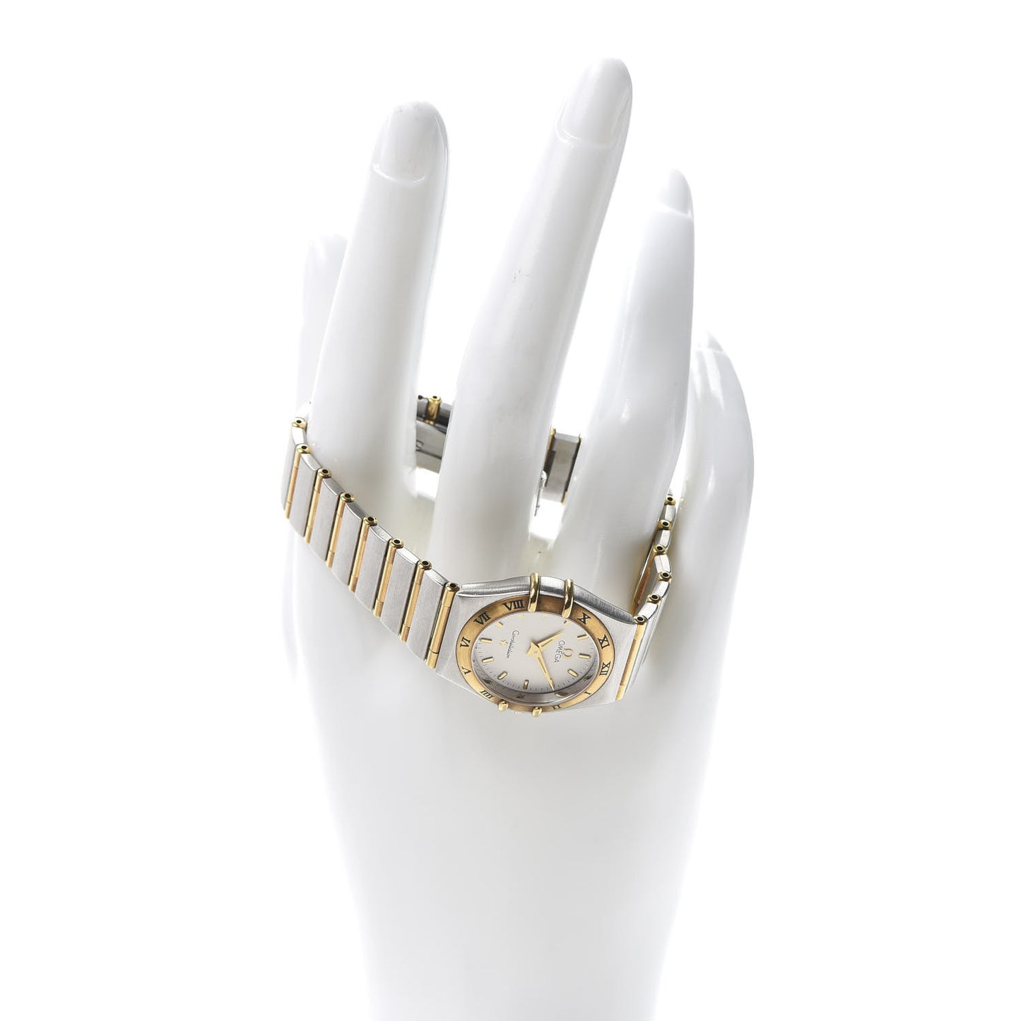 Stainless Steel 18K Yellow Gold 25mm Constellation Quartz Watch White 1272.30