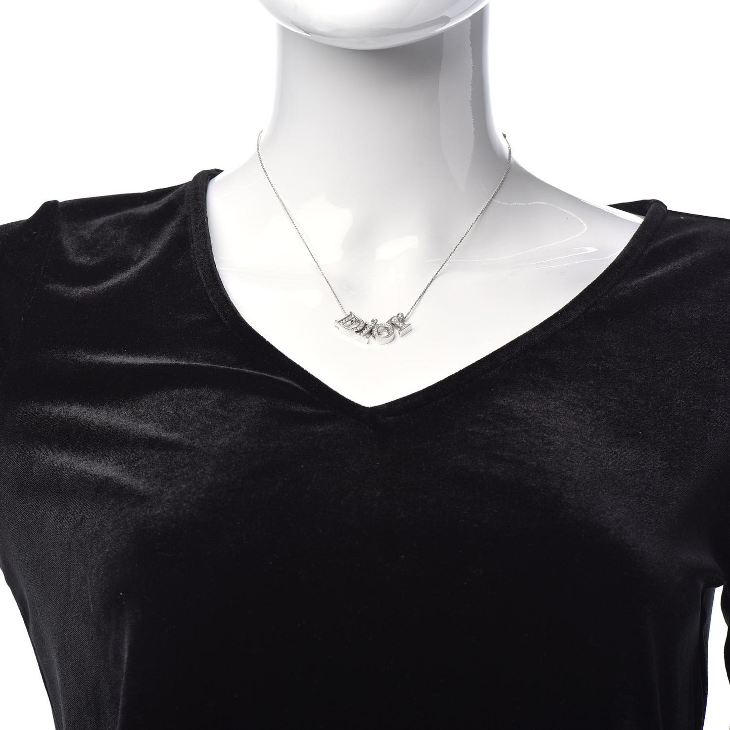 Metal Logo Necklace Silver