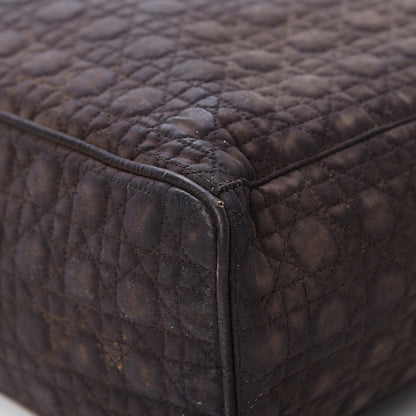 Christian Dior Nylon Cannage Large Lady Dior Tote Brown 10 of 24