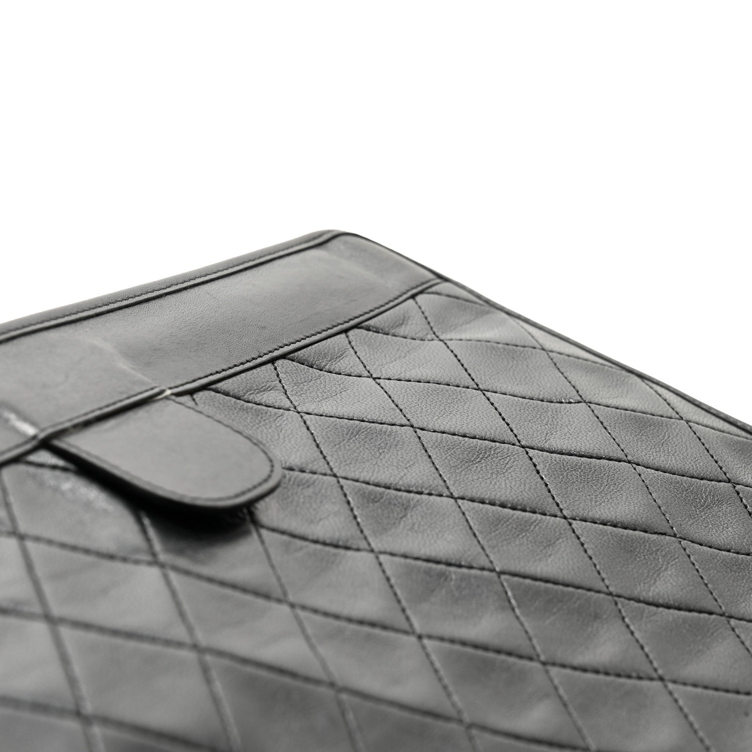 Chanel Lambskin Quilted CC Large Clutch Black 13 of 13