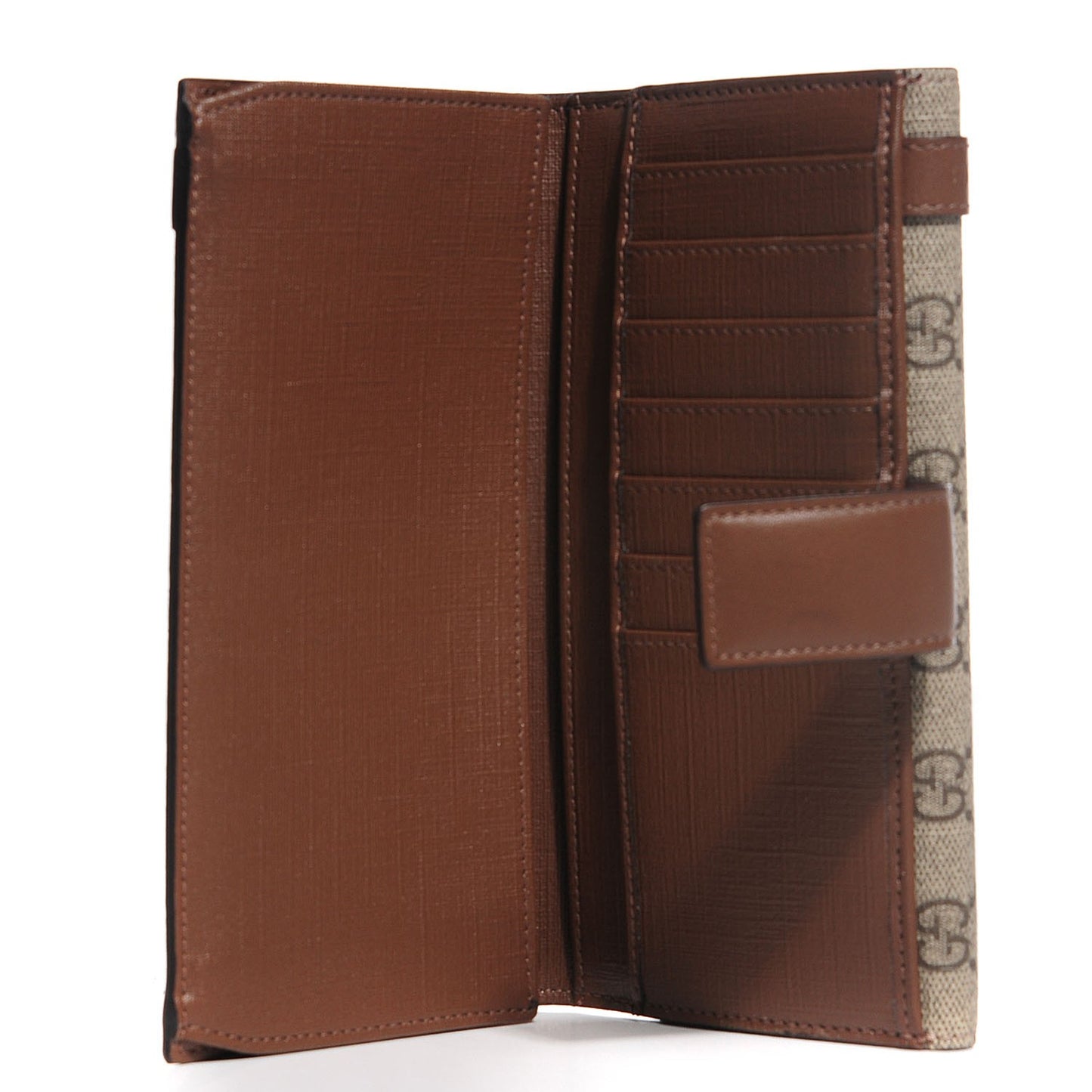 GG Supreme Monogram Nice Continental Wallet Maple Brown
