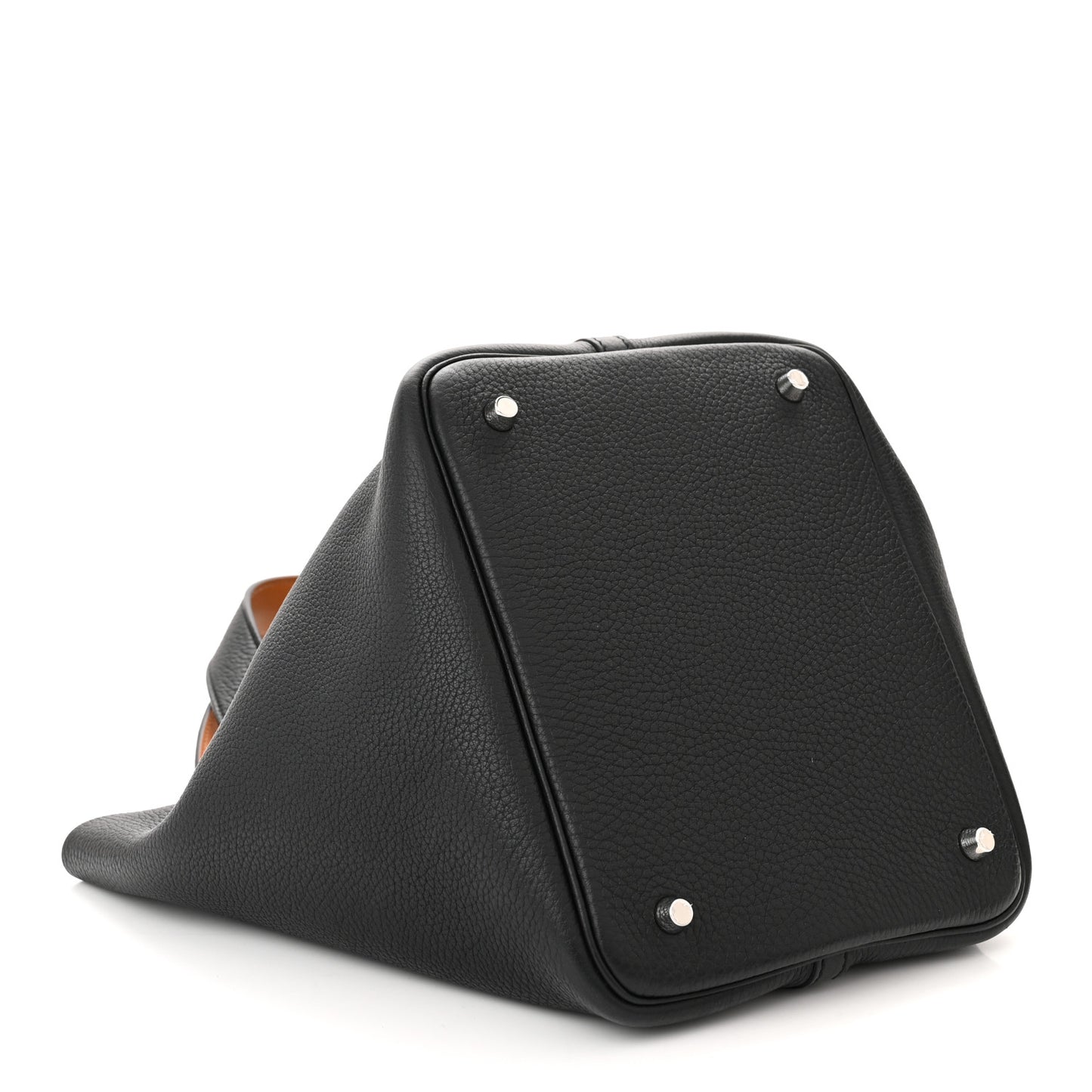 Taurillon Clemence Picotin Lock 22 MM Black Gold