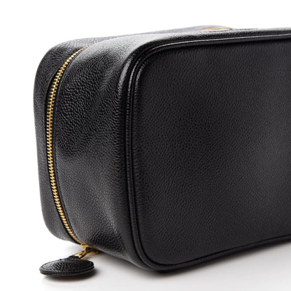 Chanel Caviar Vanity Cosmetic Case Black 6 of 11