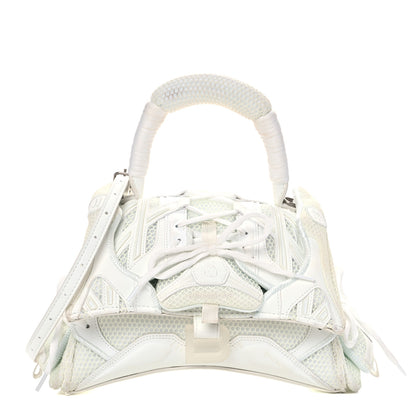 Balenciaga Faux Calfskin Fabric Glow In The Dark Small Sneakerhead Top Handle Bag White 1 of 12