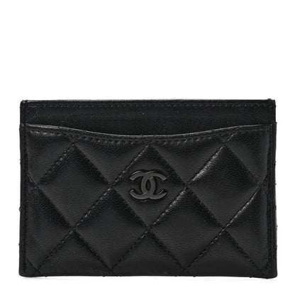 Chanel Lambskin Quilted Card Holder So Black 1 of 8