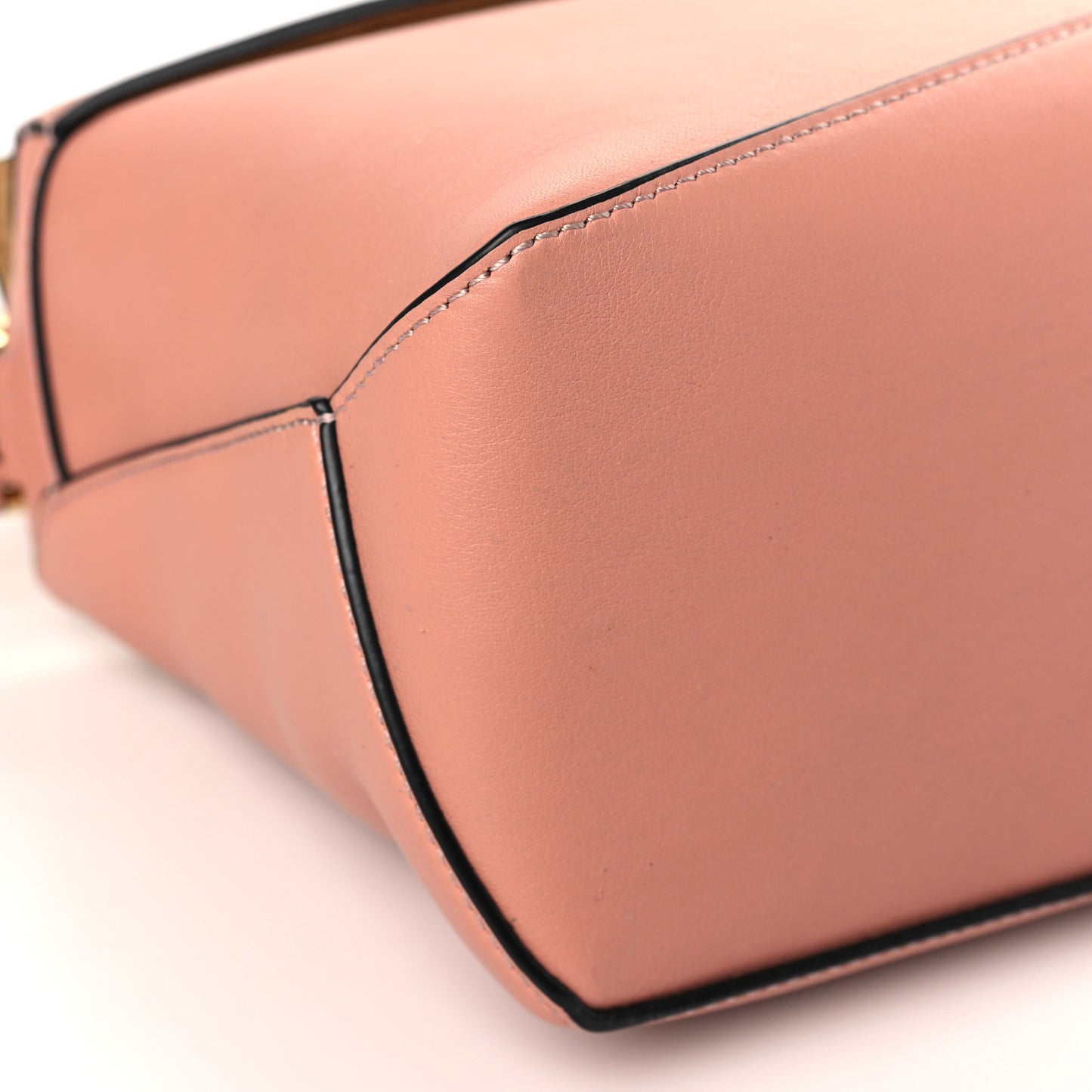 Calfskin Small Puzzle Edge Bag Dusty Pink