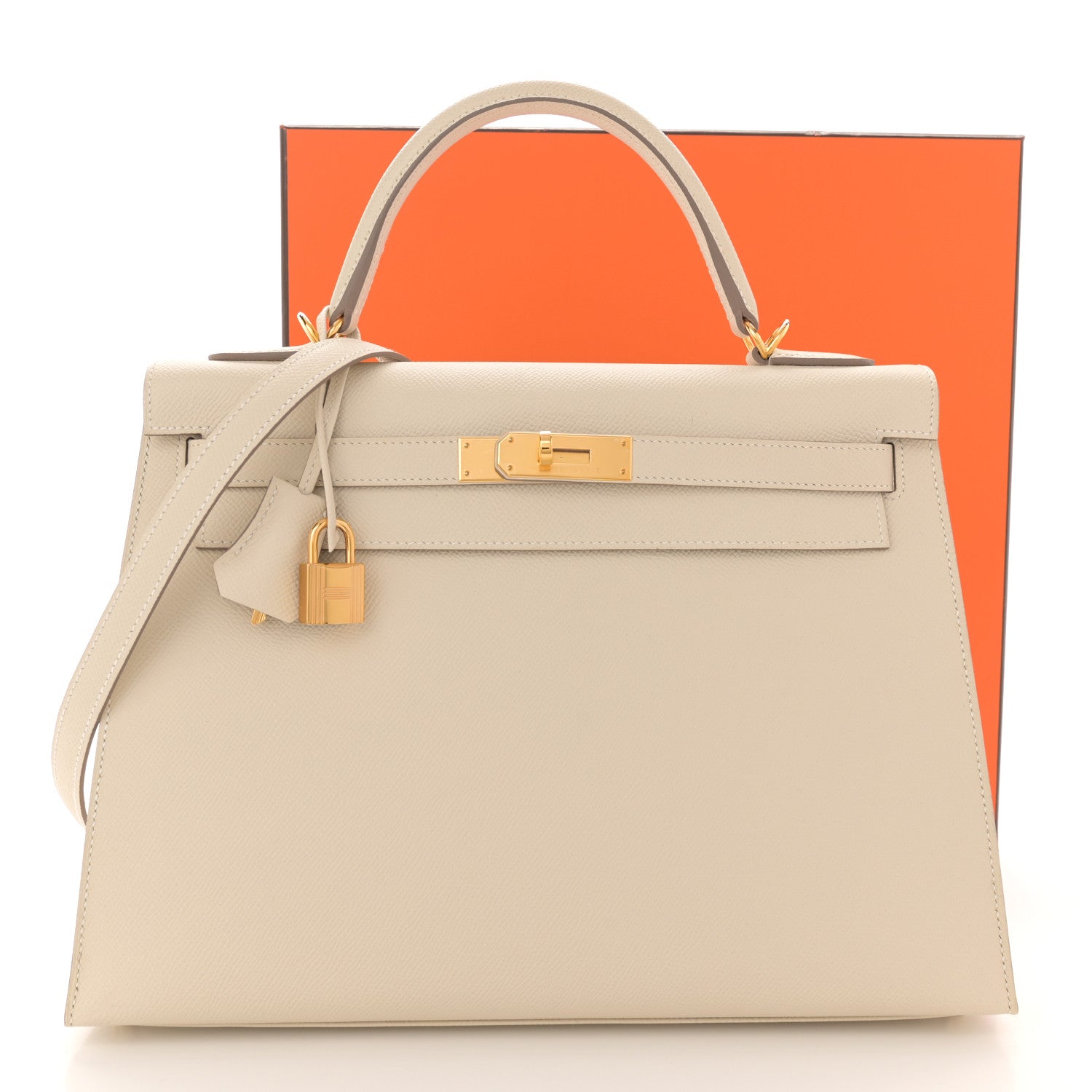 Hermes Epsom Kelly Sellier 32 Craie 14 of 14