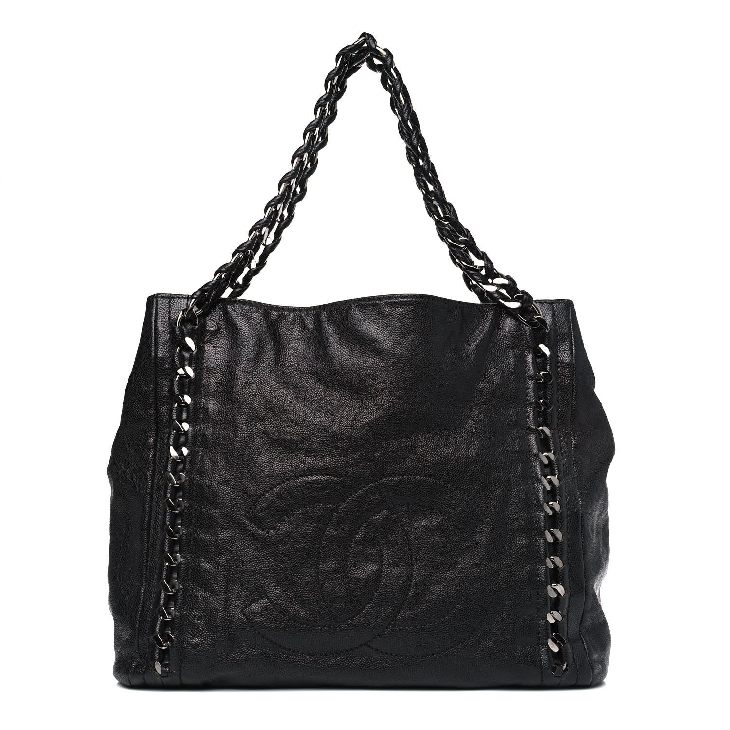 Chanel Glazed Caviar Modern Chain Tote Black 1 of 11