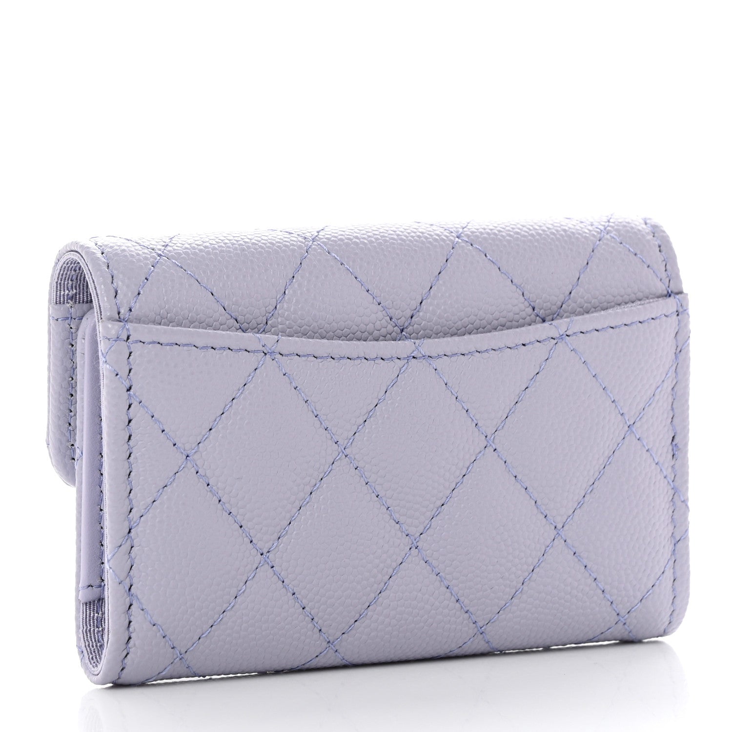 Chanel Caviar Quilted Classic 4 Key Holder Wallet Light Purple 3 of 9