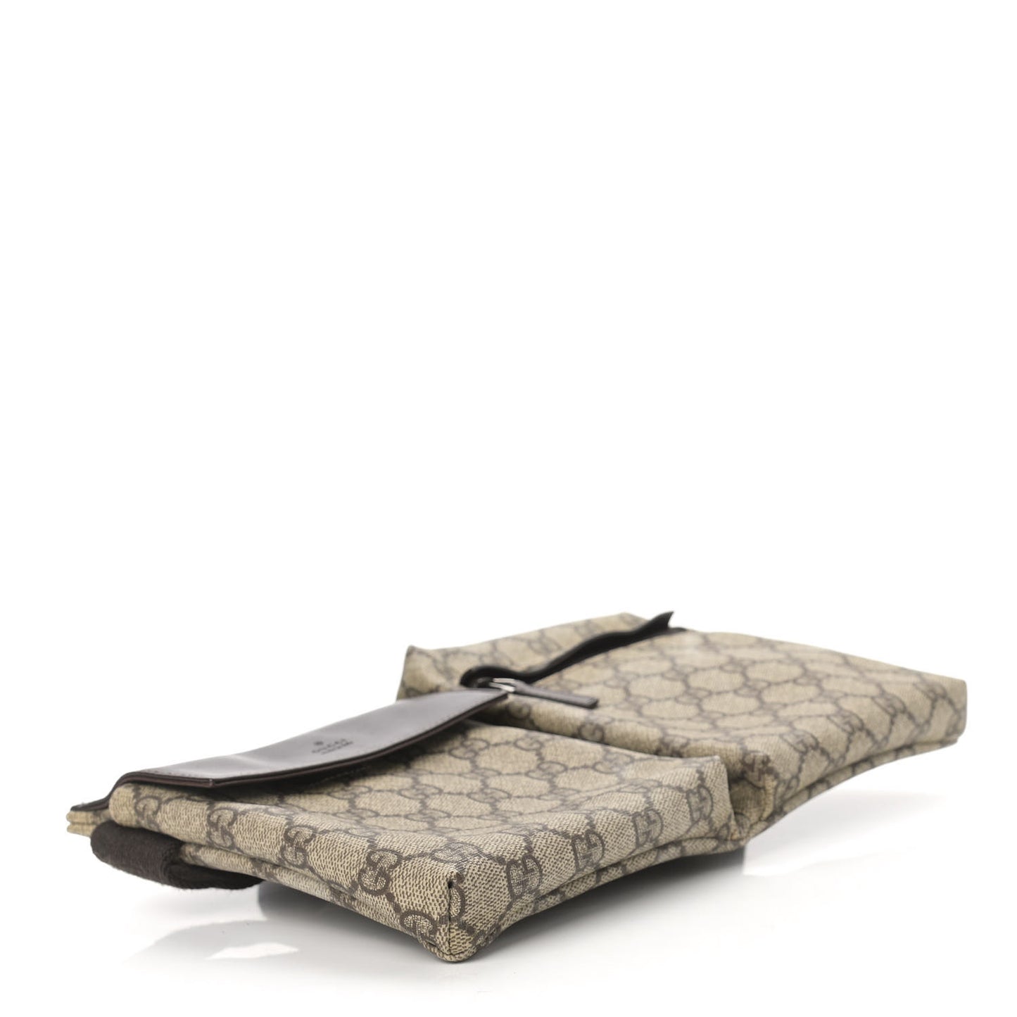 GG Plus Monogram Double Pocket Belt Bag Dark Brown