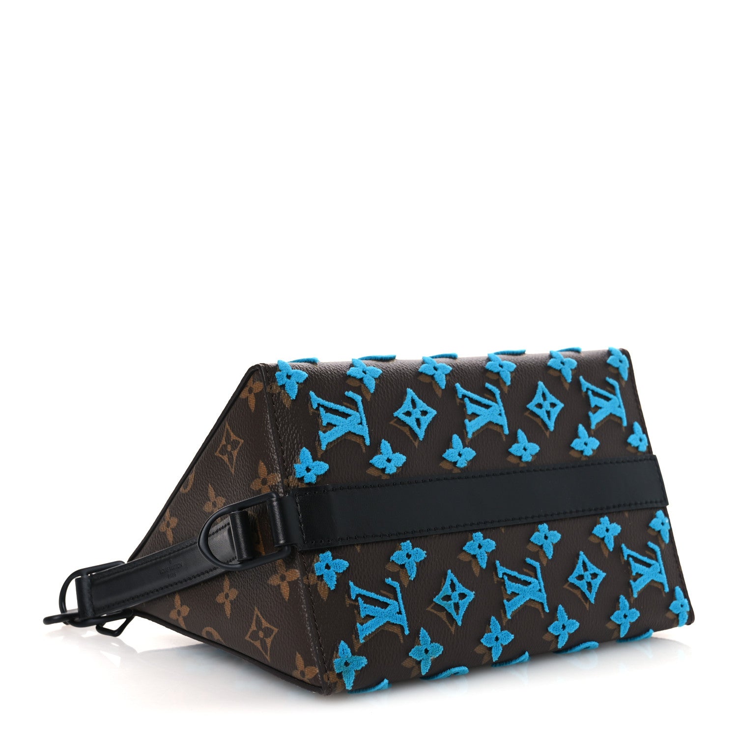 Louis Vuitton Monogram Tuffetage Triangle Messenger Turquoise 4 of 11