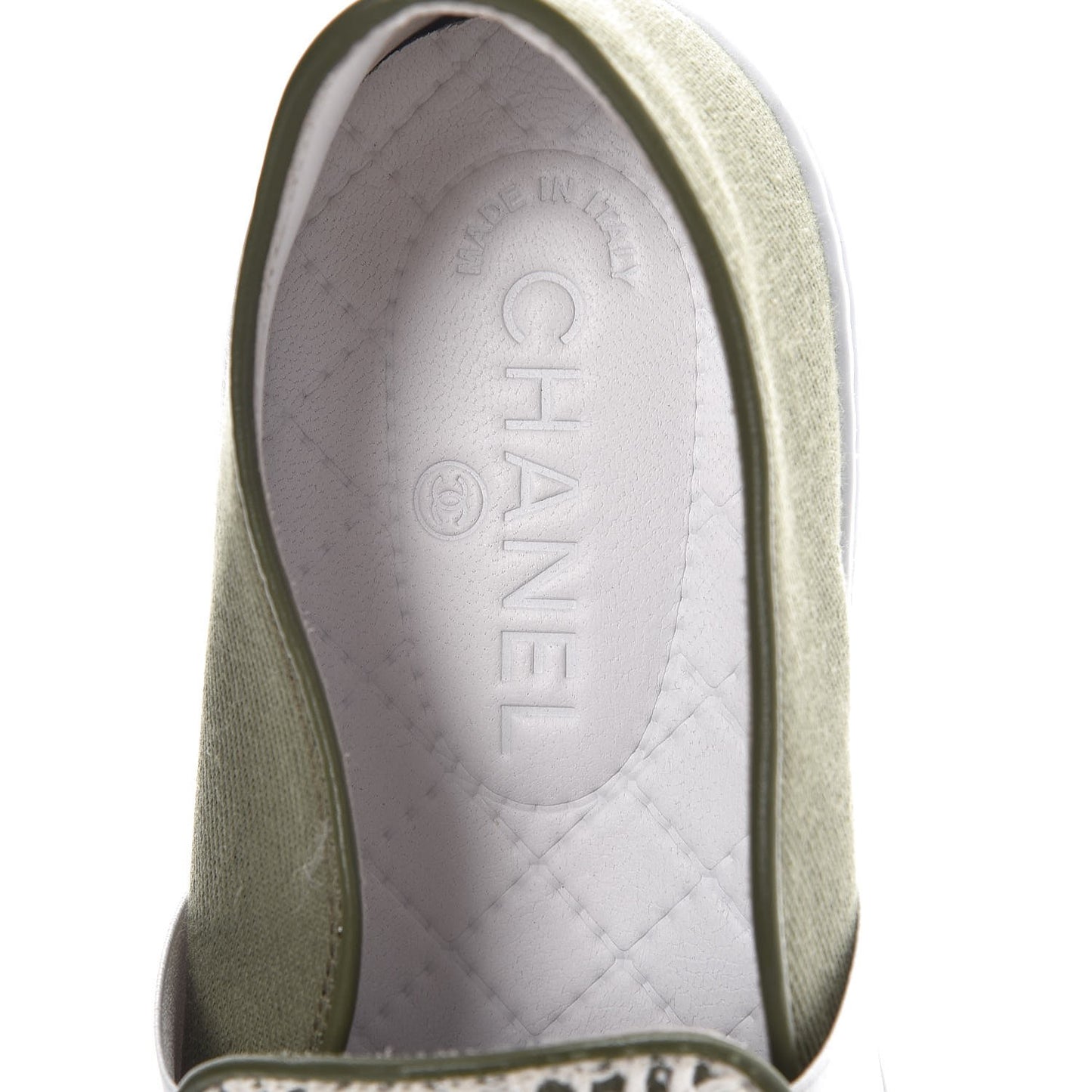 Fabric Mesh Sneakers 40 Khaki Beige