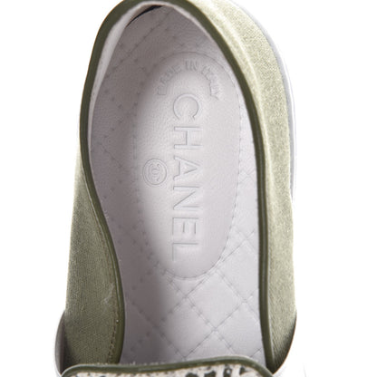 Chanel Fabric Mesh Sneakers 40 Khaki Beige 8 of 10