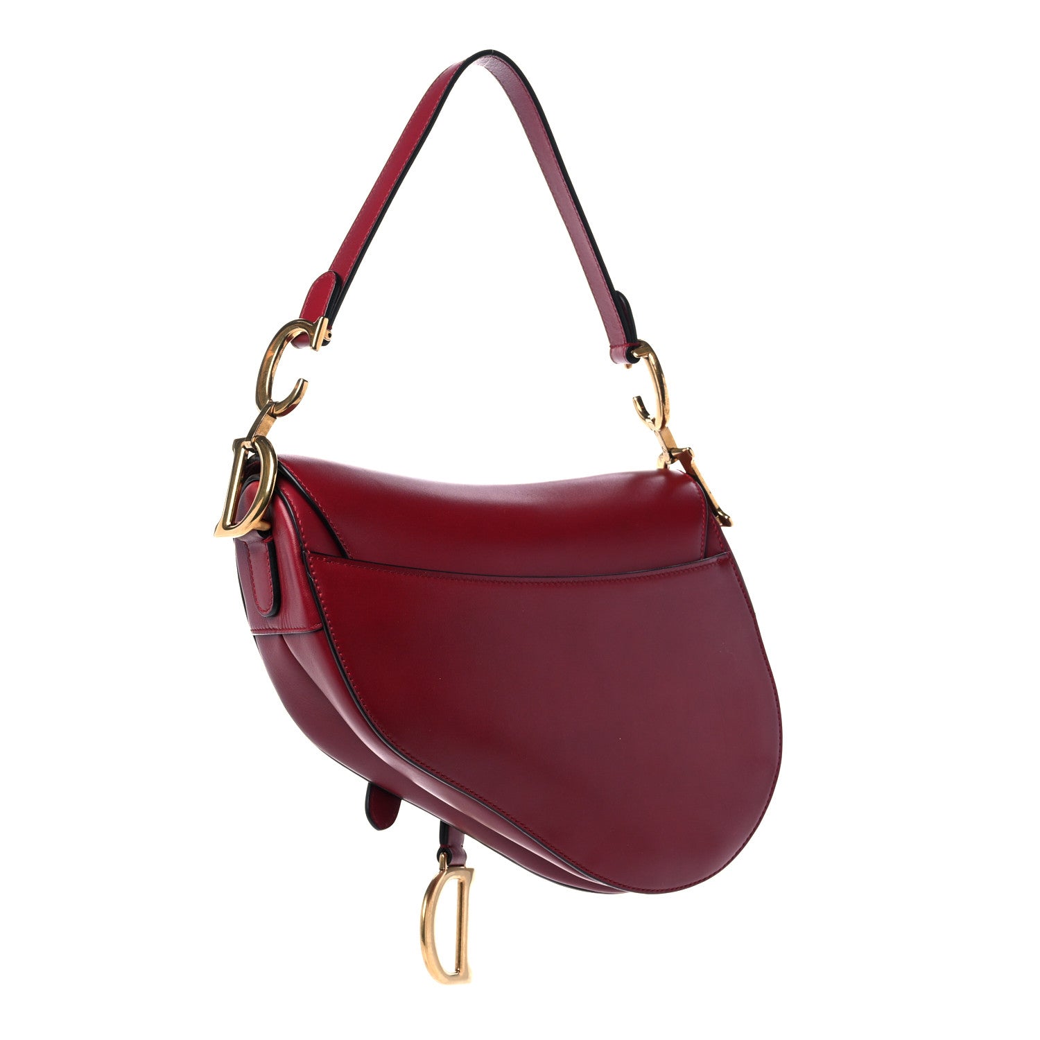 Christian Dior Calfskin Saddle Bag Scarlet 3 of 15