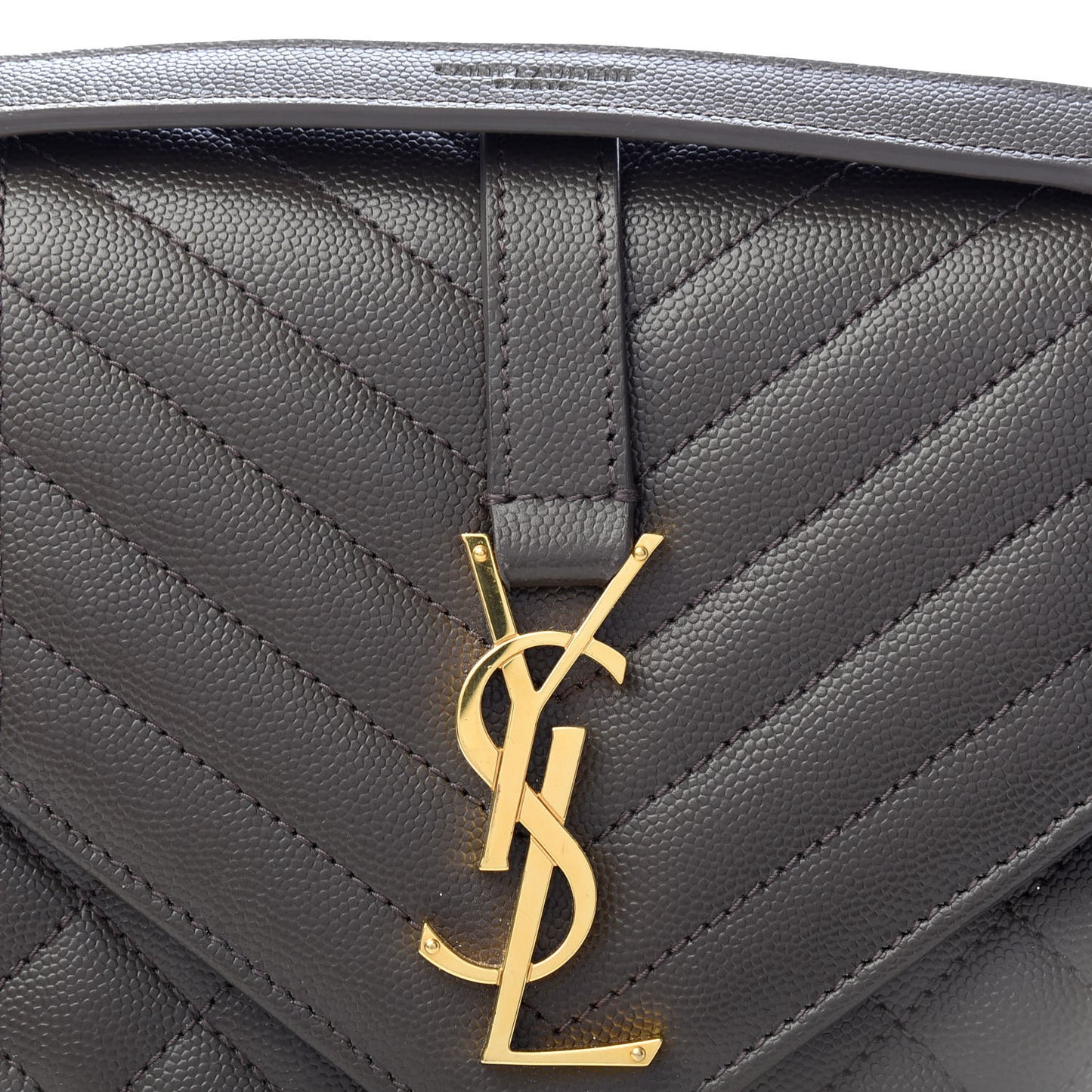 Grain De Poudre Textured Mixed Matelasse Triquilt Medium Monogram Satchel Pebble