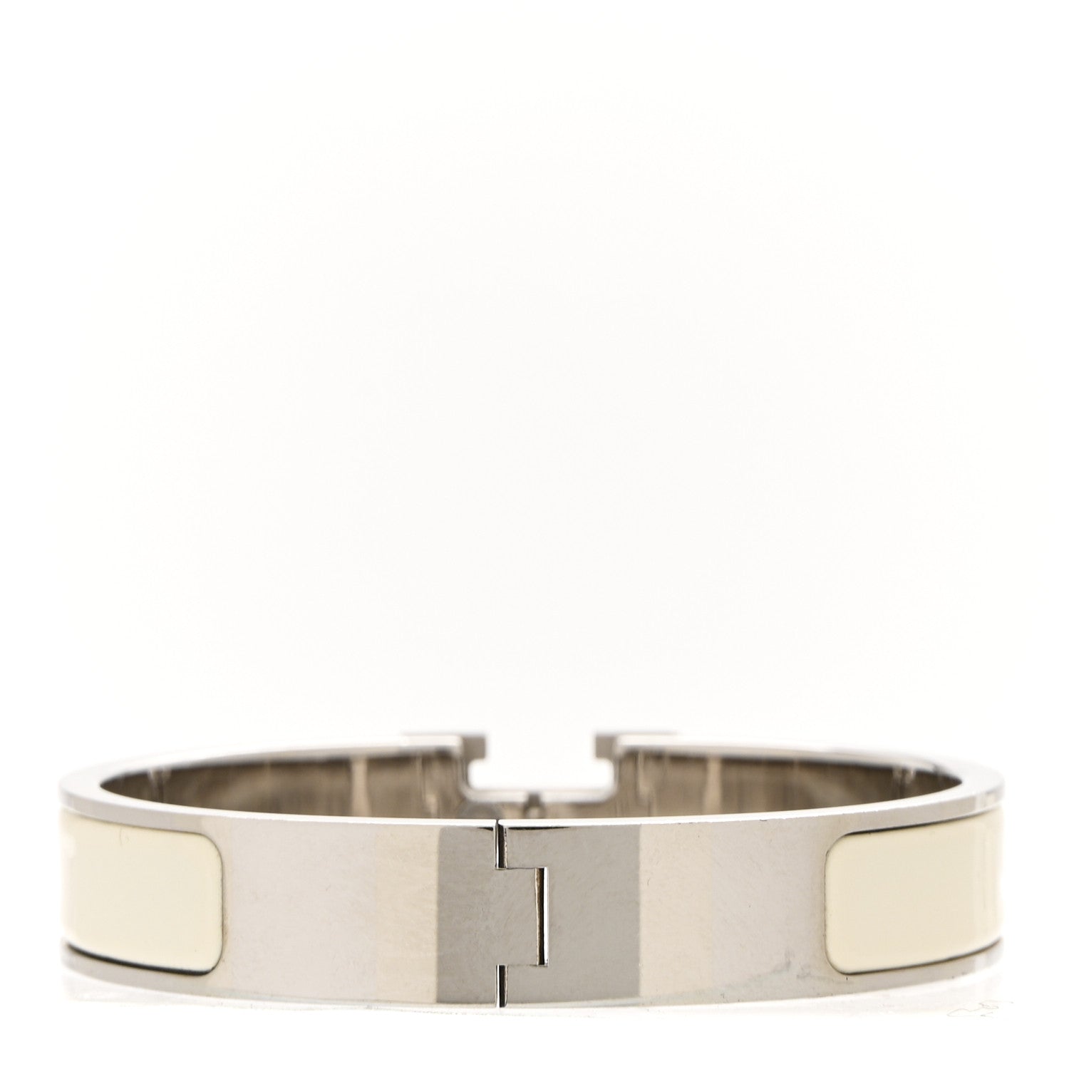 Hermes Enamel Narrow Clic Clac H Bracelet PM White 3 of 4