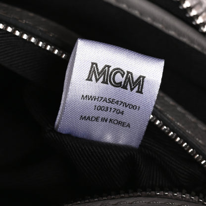MCM Calfskin Ottomar Monogram Essential Hobo Dove 7 of 10
