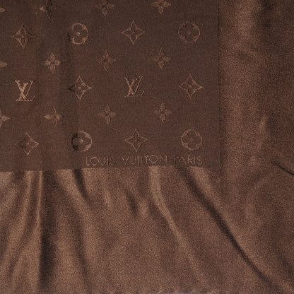 Louis Vuitton Silk Monogram Monaco Scarf Brown 1 of 5