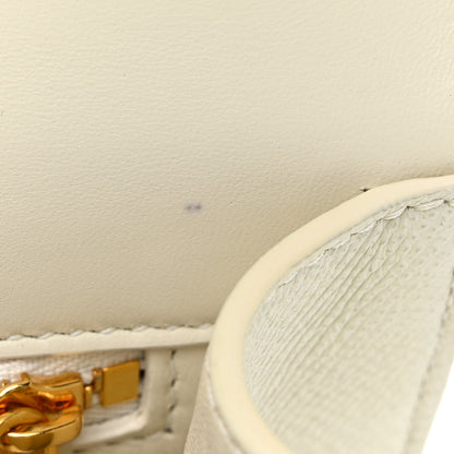 Christian Dior Grained Calfskin 30 Montaigne Flap Bag White 12 of 12