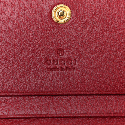 Gucci GG Supreme Monogram Flora Web Ophidia Card Case Red 6 of 7