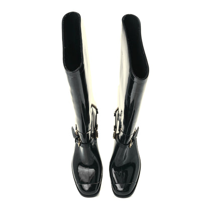 Jimmy Choo PVC Rubber Cheshire Rain Boots 39 Black 5 of 10