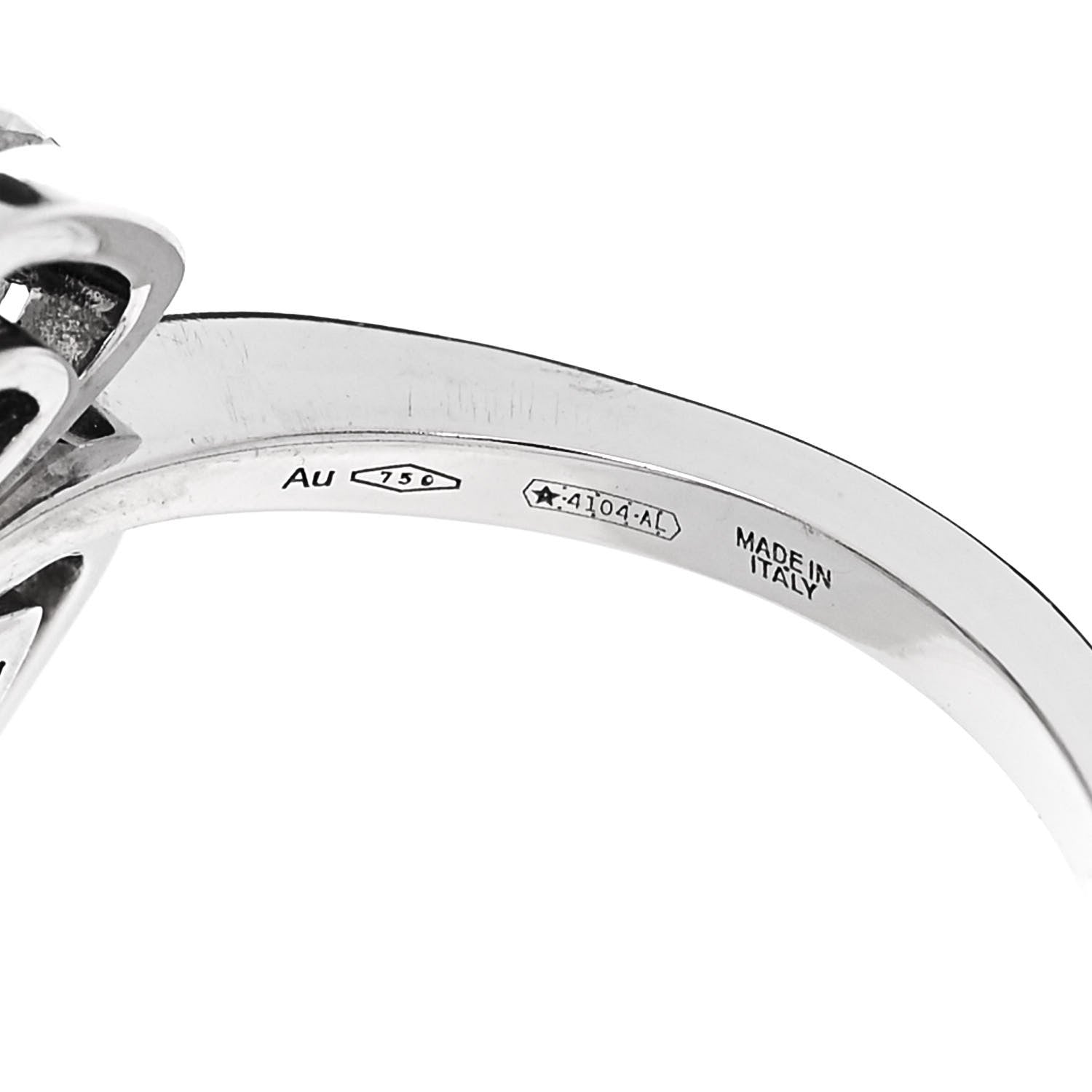 Bulgari 18K White Gold Diamond Fiorever Bypass Ring 52 6 4 of 6