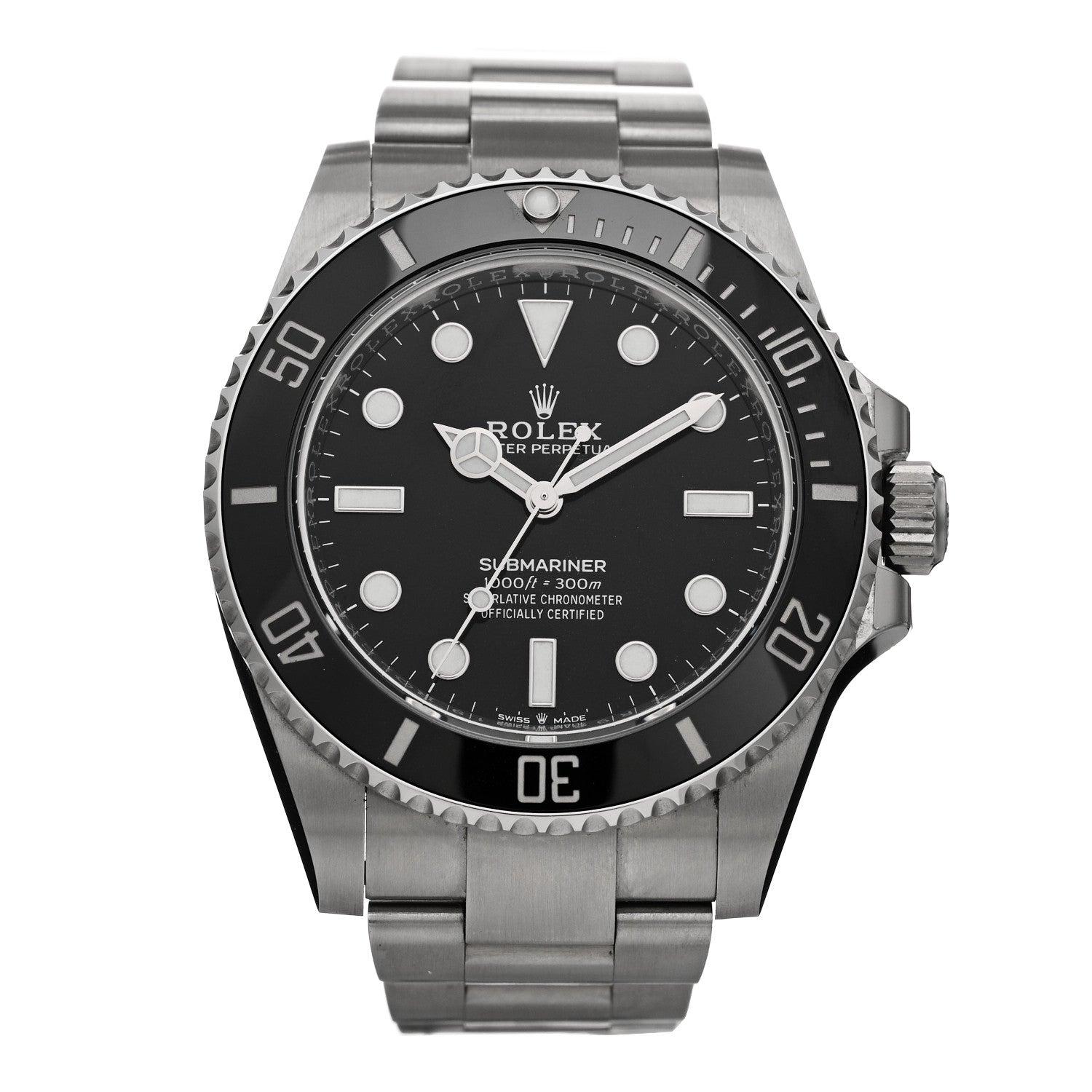 Rolex Stainless Steel 41mm Oyster Perpetual Submariner Watch Black 124060 1 of 5