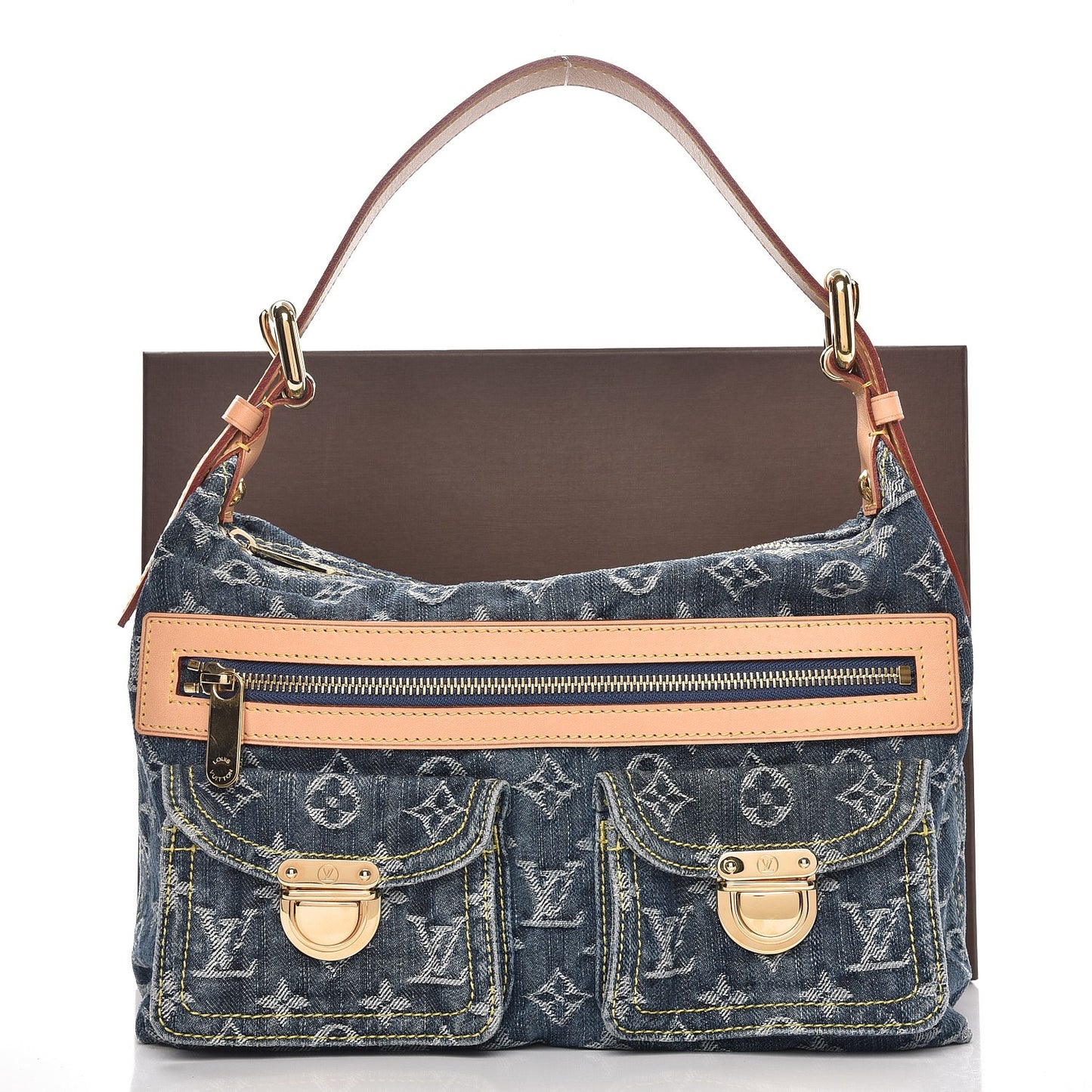 Monogram Denim Baggy PM Blue