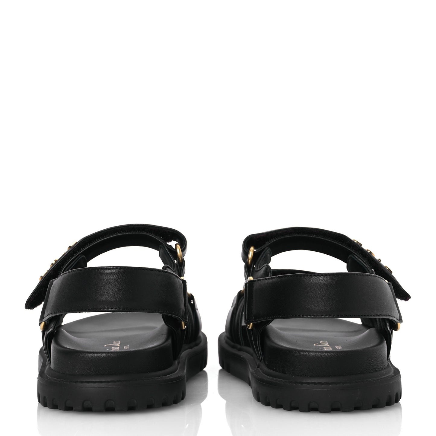 Lambskin Dioract 10mm Sandals 35 Black