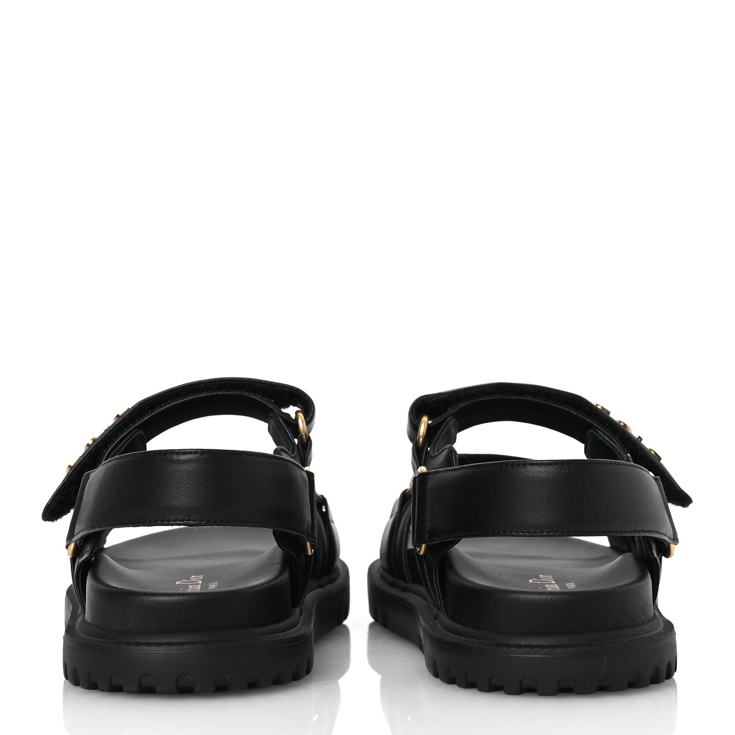 Christian Dior Lambskin Dioract 10mm Sandals 35 Black 6 of 12