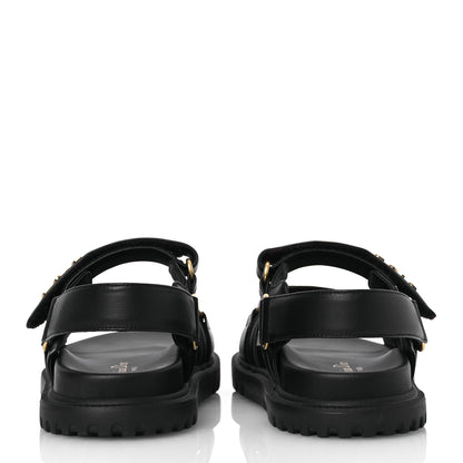 Christian Dior Lambskin Dioract 10mm Sandals 35 Black 6 of 12